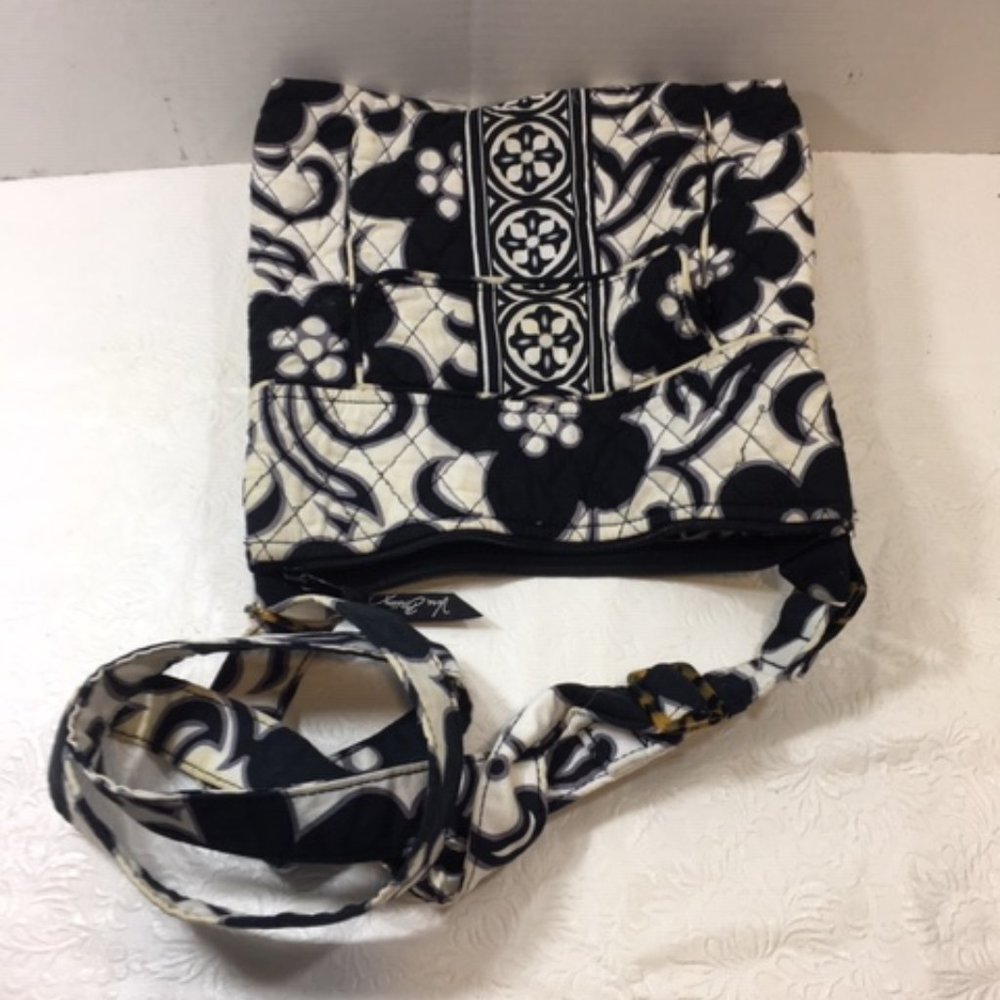 Vera Bradley Black & White Quilted Adjustable Shoulder Bag